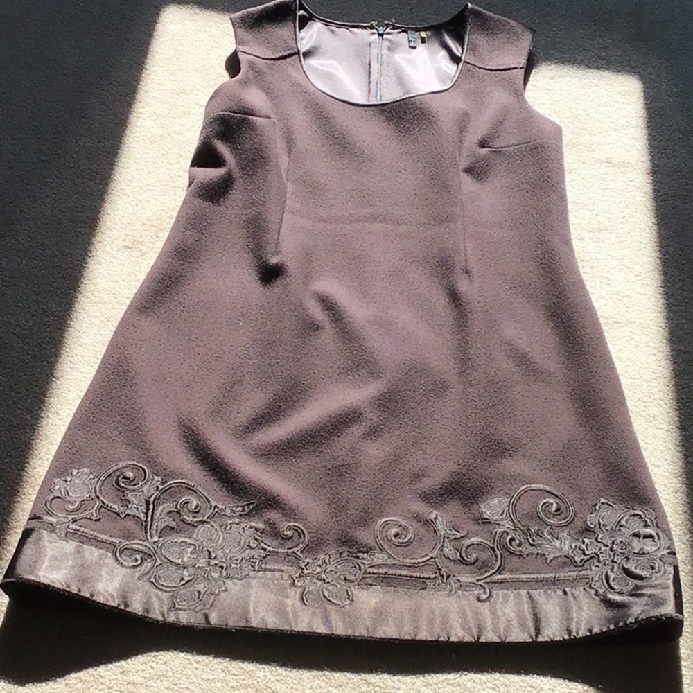 T Tahari stylish Brown tank dress